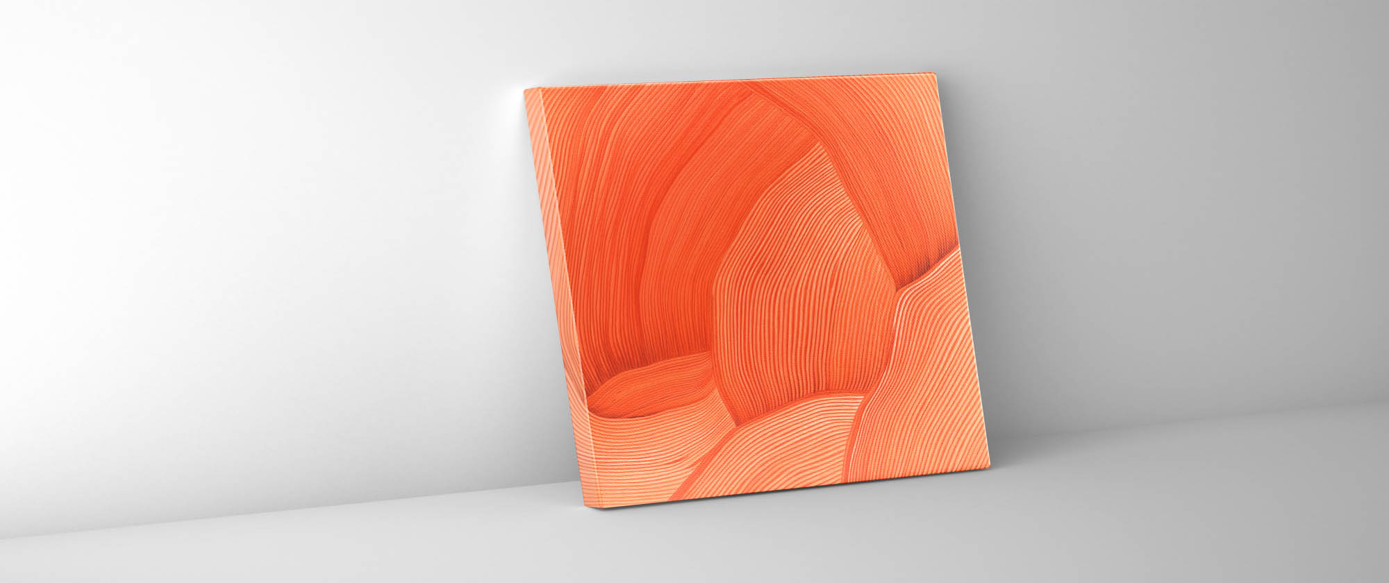 3D Line Drawing 36" x 36" Fine Art Canvas