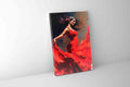 Wall Art-The red dress-Fine Artwork. Gold varnish - Fun store