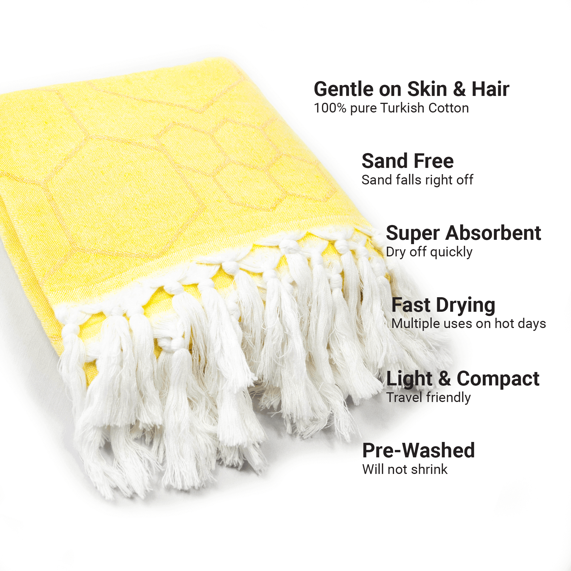 Turkish Towels Canada | Body Towel | Yellow + Orange