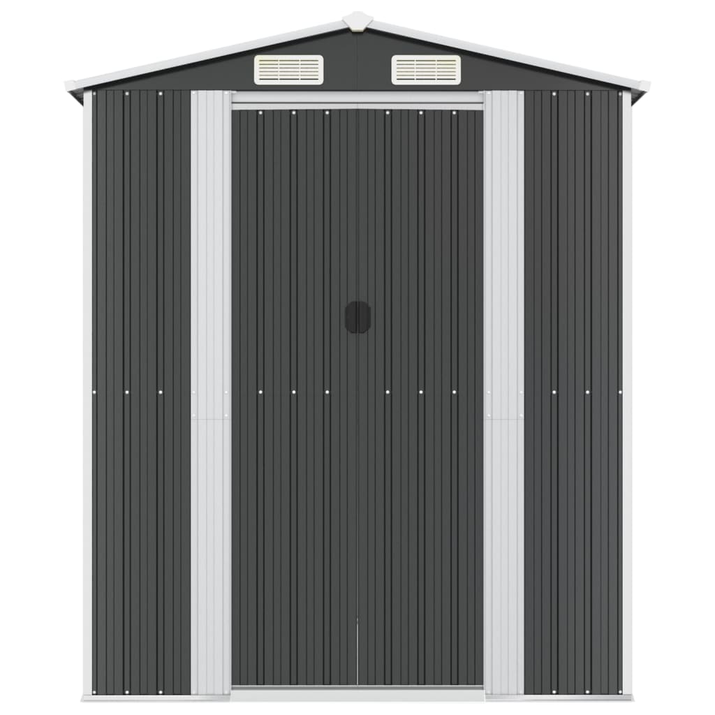 NNEVL Garden Shed Anthracite 192x855x223 cm Galvanised Steel - Fun store