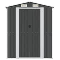 NNEVL Garden Shed Anthracite 192x855x223 cm Galvanised Steel - Fun store